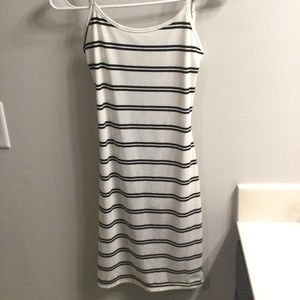 Striped backless dress